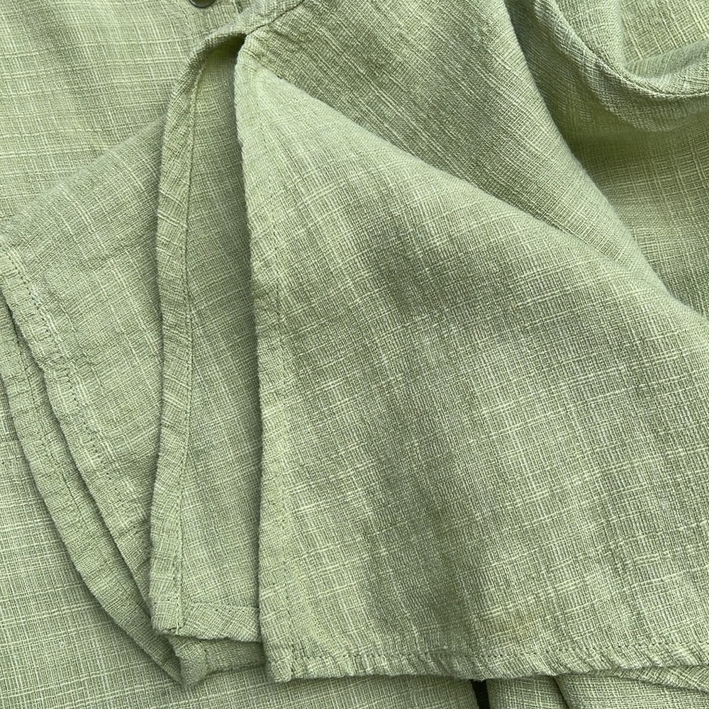 Eileen Fisher green XL  button down top. - Picture 6 of 7